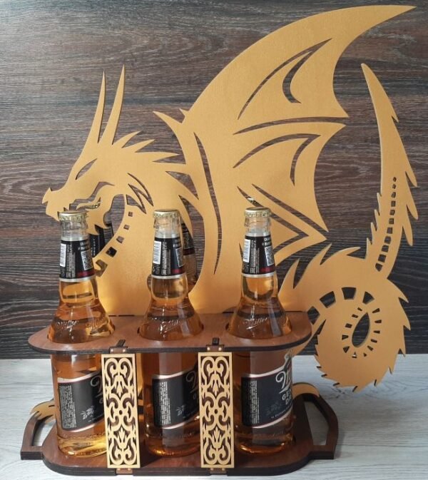 Soporte Para Cerveza De Dragon Creativo Digital